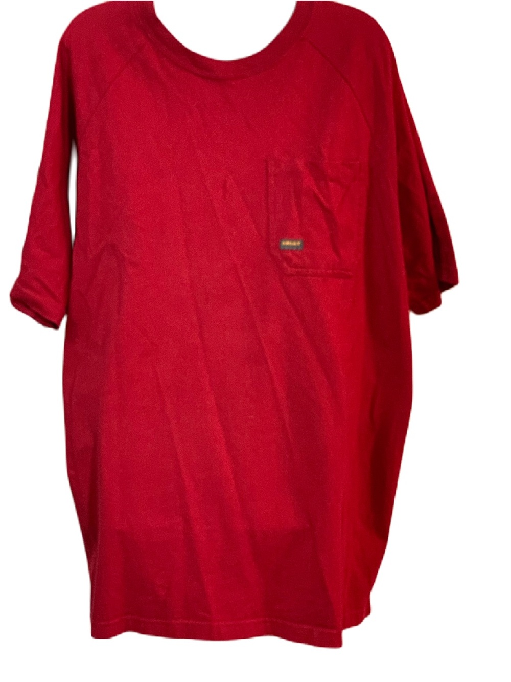 Ariat Men's Rebar CottonStrong Short Sleeve Pocket T-Shirt in rio red, SZ XL